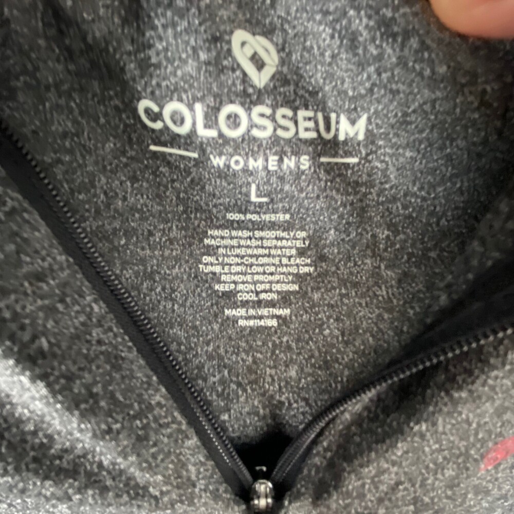 Colosseum Womens Ohio State Stingray Raglan Quarter-Zip Top Heather Gray Large - Picture 9 of 9